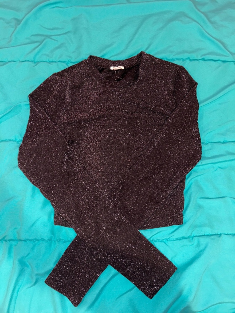 Garage Size XS - cropped sparkly long sleeve